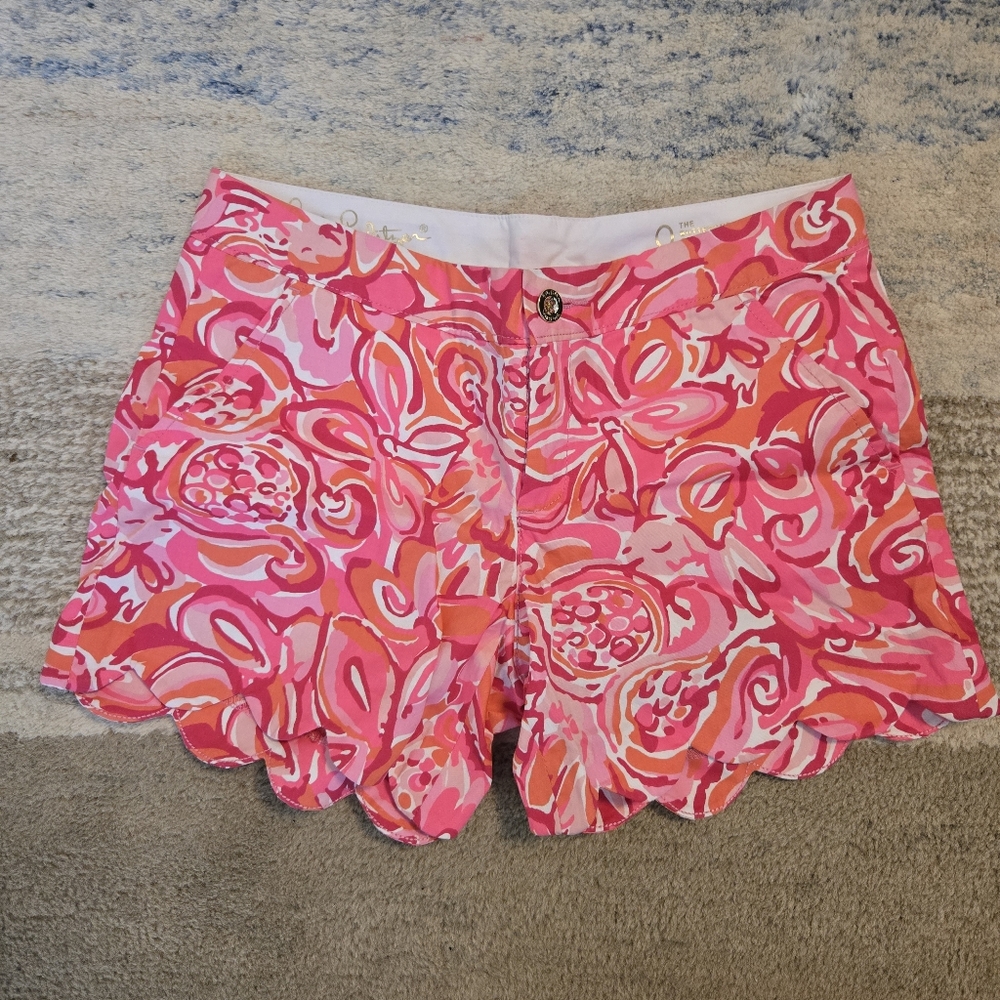 NWT Lilly pulitzer buttercup short, pink pout mango salsa sz 0